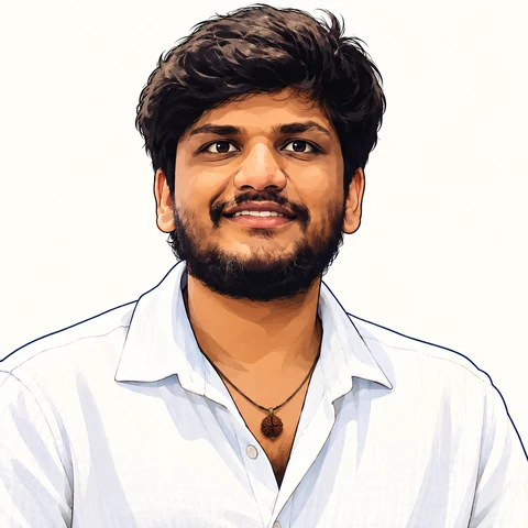 Manideep GNS, a hand-drawn portrait